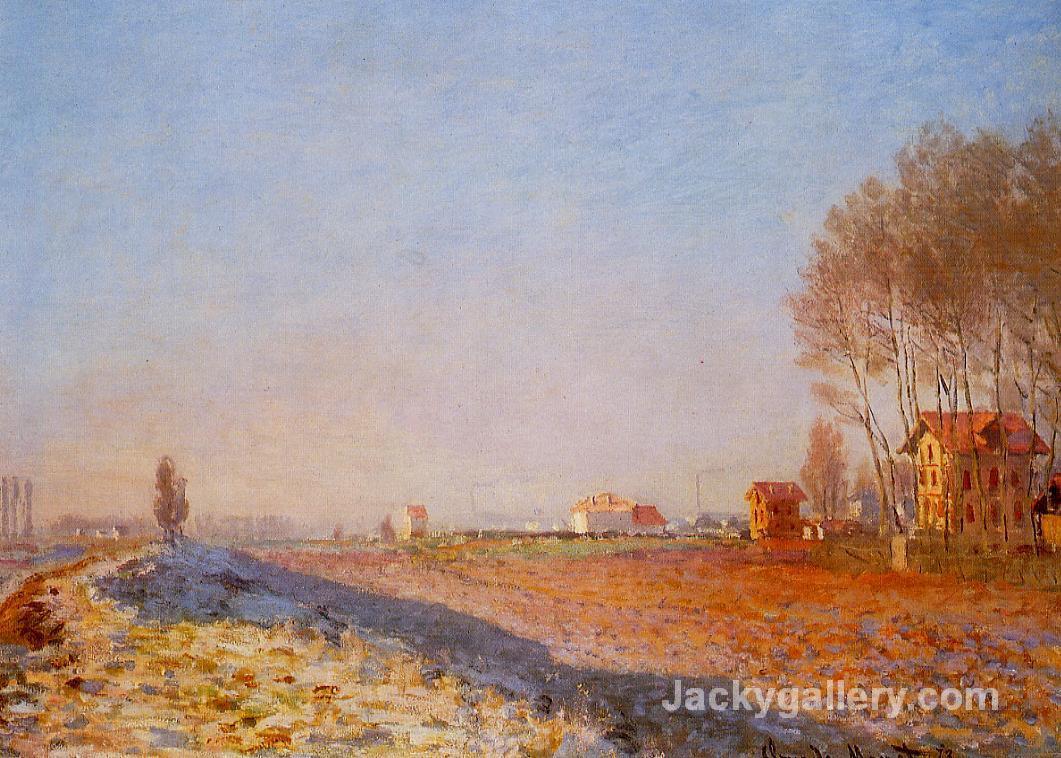 The Plain of Colombes, White Frost by Claude Monet paintings reproduction